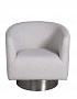 48MY-KRES-2841 SER Кресло вращающееся, иск.каракуль серый 79*74*79cм