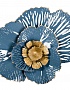 37SM-0844 Декор настенный"Цветок"золотисто-голубой 38,1*50,8*8,3