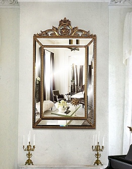 Зеркало интерьерное, арт. А030 Амбрен, состаренное золото, 90см х 144см