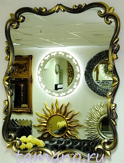Зеркало интерьерное в раме, Элегия, бронза, 80см х 100см