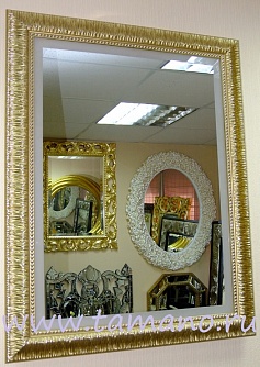 Зеркало с подсветкой в раме из багета на заказ ZS212 Монте Карло