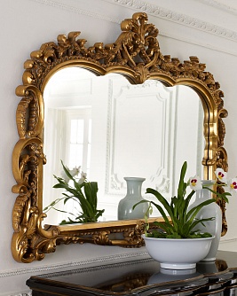 Зеркало интерьерное в раме барокко Жаклин золото, 140см х 110см