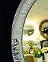 Зеркало овальное в раме, Пацифик, серебро с чёрным кракелюром, 62см х 82см