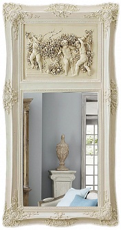 Зеркало - панно  интерьерное в раме Францини прованс, 118см х 61см
