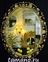 Зеркало интерьерное овальное, Азалия бронза, 80см х 100см