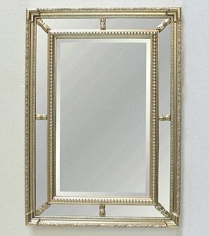 Зеркало интерьерное в раме Альберт серебро, 61см х 86см