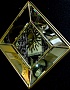 Венецианское зеркальное панно Кристалл бронза, 50см х 50см