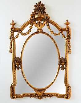 Зеркало в раме барокко Гарден золото, 87см х 135см
