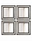 Зеркальная композиция - панно из 4 штук, арт. 2013025 Дюмон античное серебро, 45см х 45см