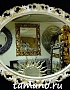 Зеркало интерьерное овальное, Азалия белый лак с золотом, 80см х 100см