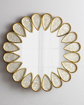 Интерьерное зеркало Пергамус, 80см х 80см золото