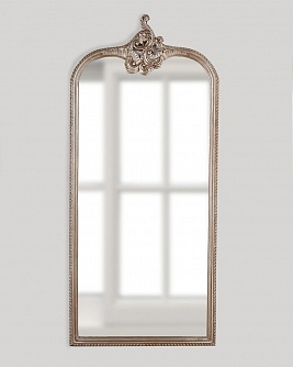 Зеркало напольное Капля 99см х 224см серебро