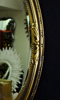 Зеркало овальное в раме, Пацифик, бронза, 62см х 82см