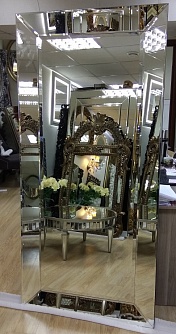 Напольное зеркало в зеркальной раме Паскаль 90см х 190см