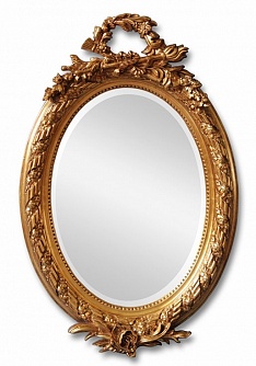 Зеркало интерьерное овальное, арт. А048 Пикассо,  золото, 69см х 105см