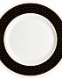 26FC-TAR-HONEYCOMB-26 Тарелка обеденная HONEYCOMB чёрно-золотая деколь 26см (2)
