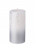315-328 Свеча столбик d5*10 см белая с серебром