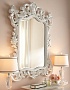 Зеркало интерьерное в резной раме, Гаэтано, белый, 90см х 120см