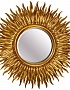 Зеркало в раме солнце Саншайн античное золото, D 99см