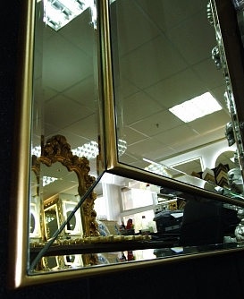 Зеркало венецианское Пассаж золото, 82см х 122см