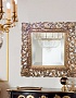 Зеркало в резной раме Афина чернёное золото,  75см х 75см