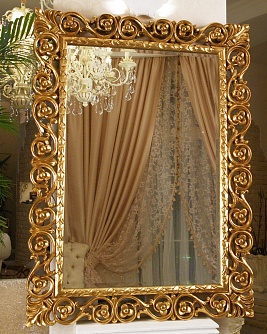 Зеркало интерьерное Бергамо золото, 84см х 115см