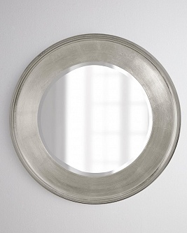 Настенное круглое зеркало Рассел серебро