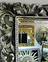 Большое интерьерное зеркало в резной раме Монако венге-шампань, 95см х 192см
