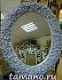 Зеркало интерьерное овальное, Орнелла серебро, ширина 90см высота 110см