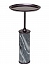 69-22465 Стол журнальный мрамор/метал. цвет черный d35*h65см