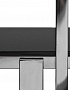13RXSH3052-SILVER Стеллаж стекло черн./серебро 100*38*200см