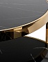 47ED-ET081S-GOLD Столы (наб 2шт) стекло чер.мрам/зол d60*60/d46*50