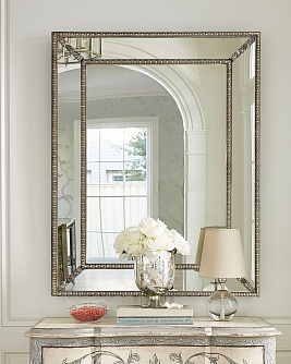Зеркало интерьерное в раме Джонатан серебро, 90см х 120см 