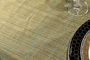 70SW-18101 Текстильная дорожка для стола Нефрит зеленая 35*180см