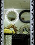 Зеркало интерьерное в дизайнерской раме Катрин серебро, 95см х 160см