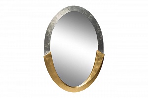 Зеркало овальное, арт. 4458-FM, серебро-золото
