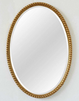 Овальное зеркало в современной раме Глобо золото, 61см х 89см