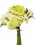 9F28018-4673 Букет розы-пионы бело-зеленый 30см (24)