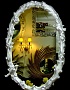 Зеркало овальное в дизайнерской раме Старлинг белый лак с серебром, 55см х 85см