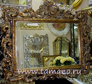 Зеркало интерьерное в резной  раме, арт.  Л101, Санта  Лючия,  125см х 107см