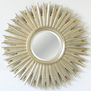 Зеркало Солнце в серебряной раме Санни, D 100см