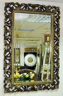 Зеркало в красивой раме Виола бронза 75*115см