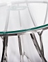 13RXET3103-SILVER Стол журнальный стекло прозр./серебро d50*55см