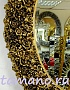 Зеркало интерьерное овальное, Орнелла чернёное золото, ширина 90см высота 110см