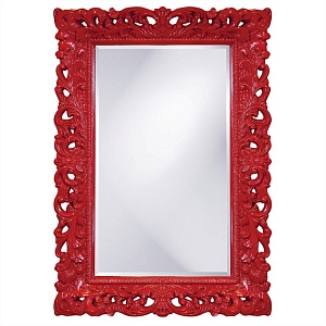 Зеркало интерьерное в резной раме Гэрри красное, 80см х 115см